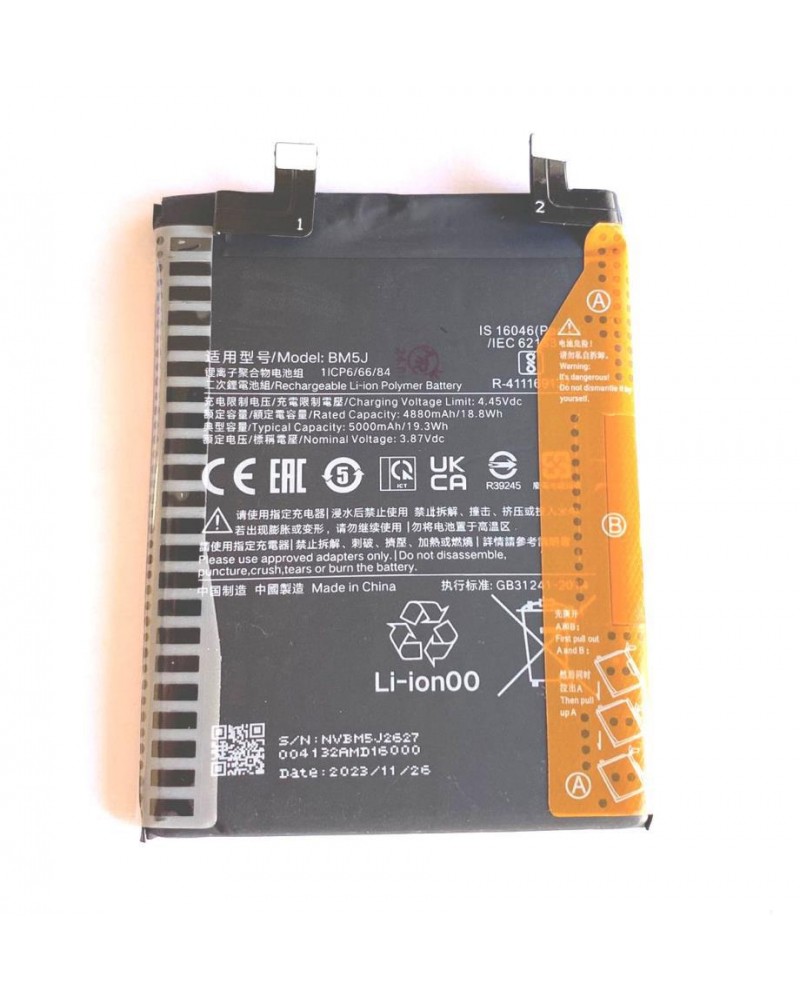 Bateria BM5J para Xiaomi 12T  22071212AG / 12T Pro  22081212UG - 5000mAh