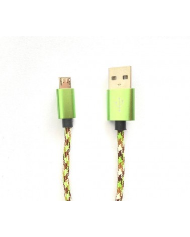 Cable Micro USB de 1 metro de  Nilon Multiverde
