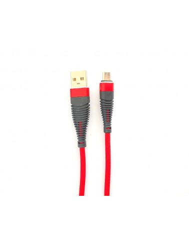 Cable Micro USB de 1 metro de  Nilon Rojo