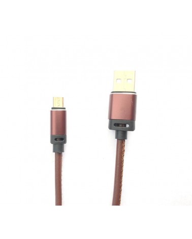 Cable Micro USB de 1 metro de  Piel Marron