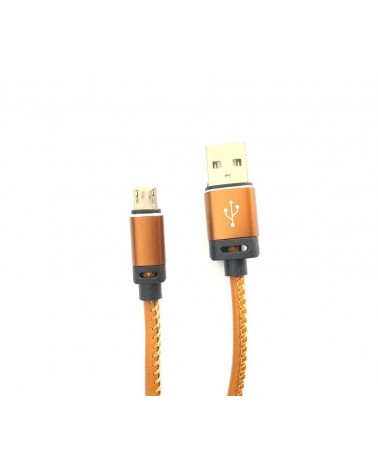 Cable Micro USB de 1 metro de  Piel Camel