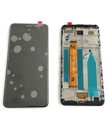 Pantalla LCD y tactil con marco para Meizu Meilan 6s Negra