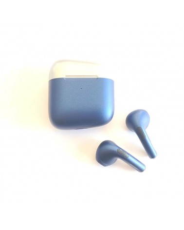 Auricular Inalámbrico Bluetooth Azul con Estuche de Carga