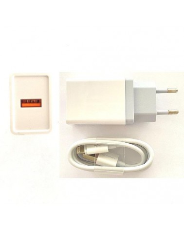 Adaptador de Carga 230V 3 1A con 1 puerto USD y Cable USB para Iphone
