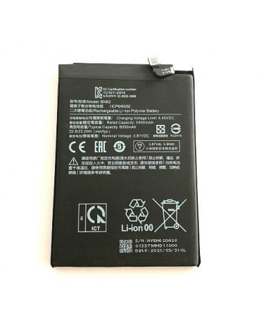 Bateria BN62 para Xiaomi Poco M3   Xiaomi Redmi 9T de 6000 mah
